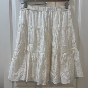 Lilly Pulitzer White Florals Midi Skirt White Label Size 2